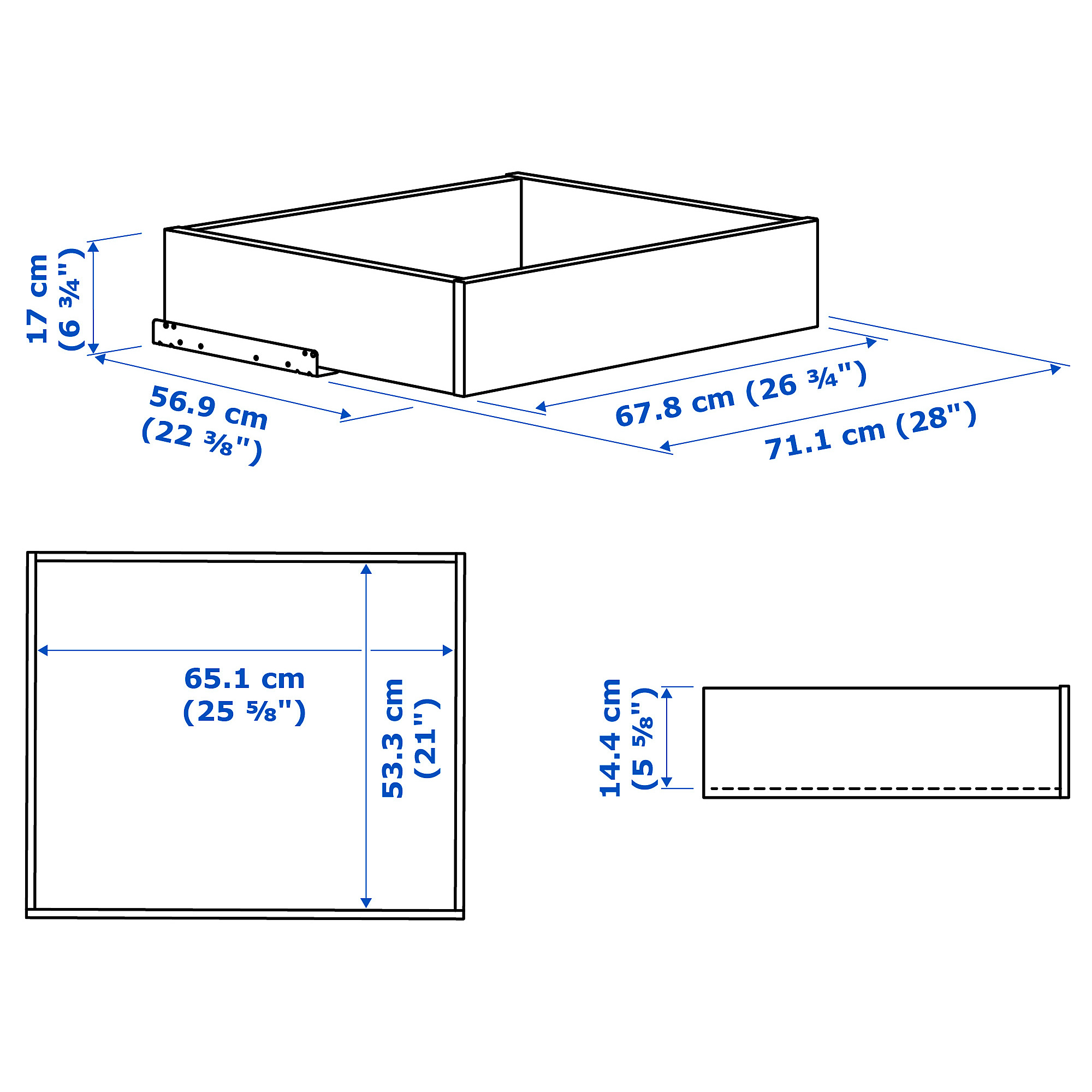 KOMPLEMENT drawer with framed front