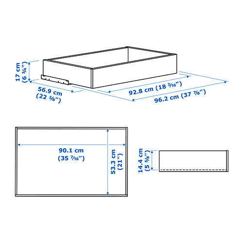KOMPLEMENT - drawer with framed front, white | IKEA Taiwan Online - PE722732_S4