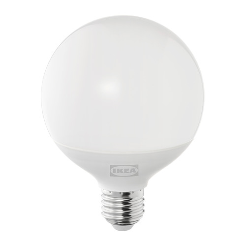 SOLHETTA - LED燈泡 E27 1055流明, 可調光/球形 乳白色, 95 公厘 | IKEA 線上購物 - PE818300_S4