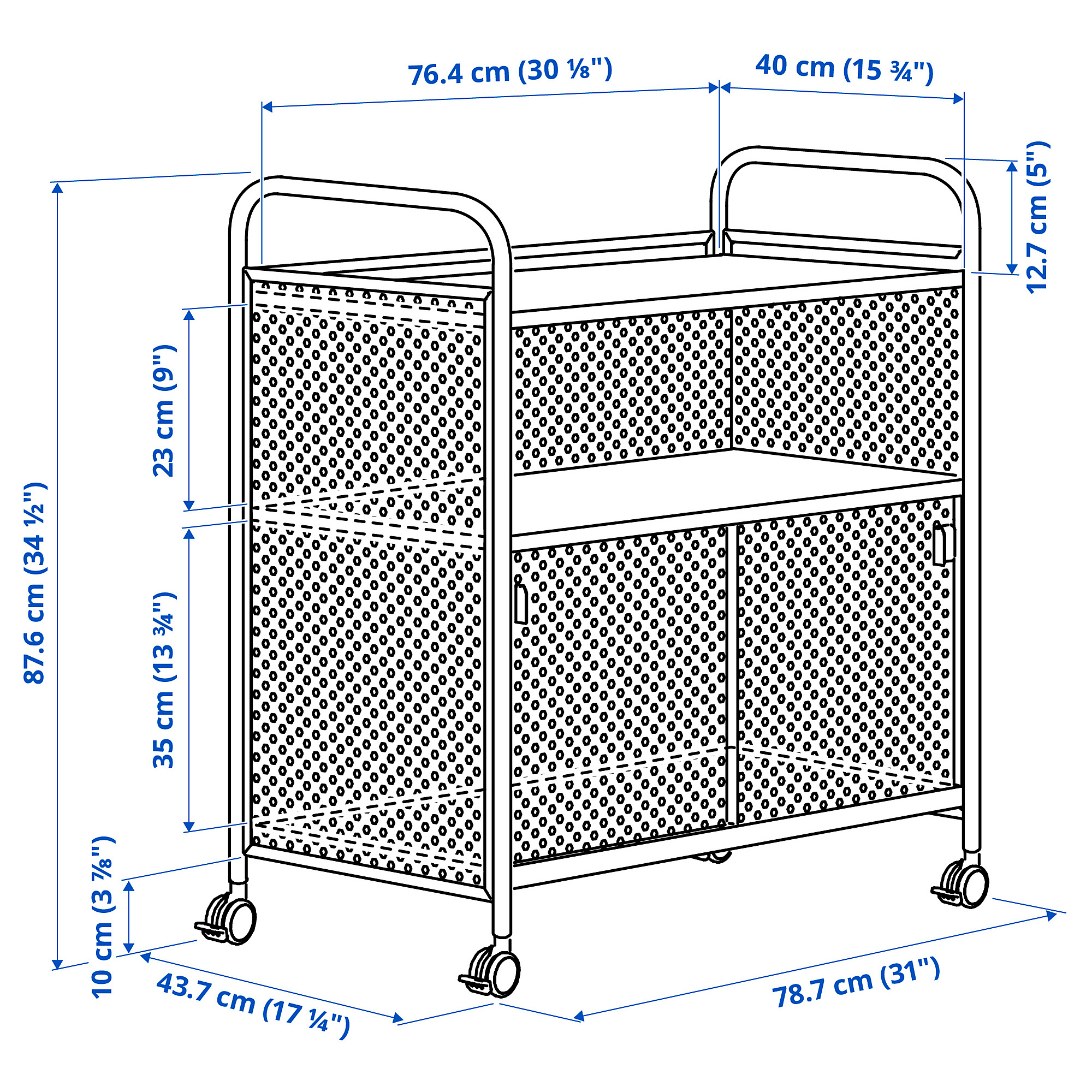 NÅLMAKARE cabinet on castors