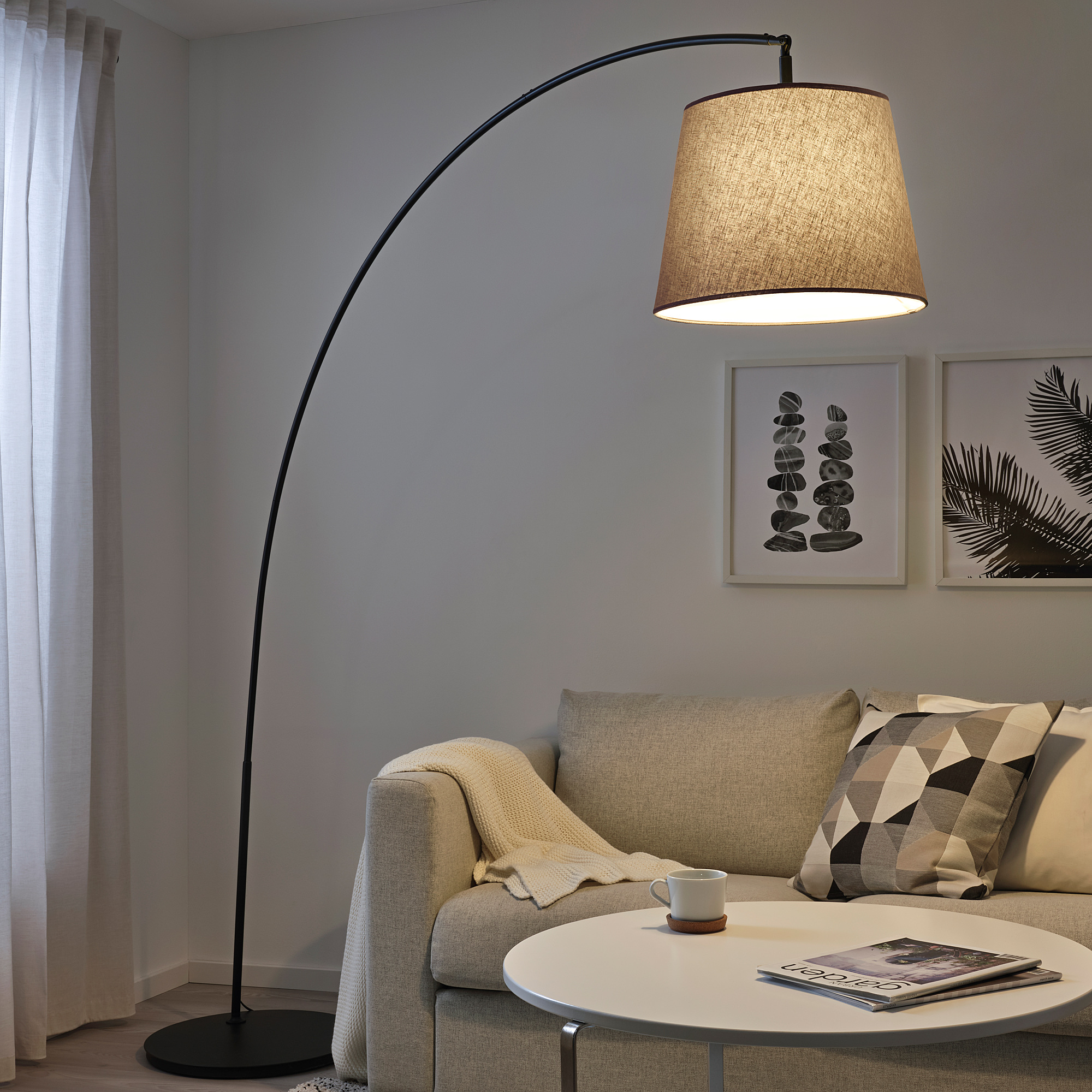 SKOTTORP/SKAFTET floor lamp, arched