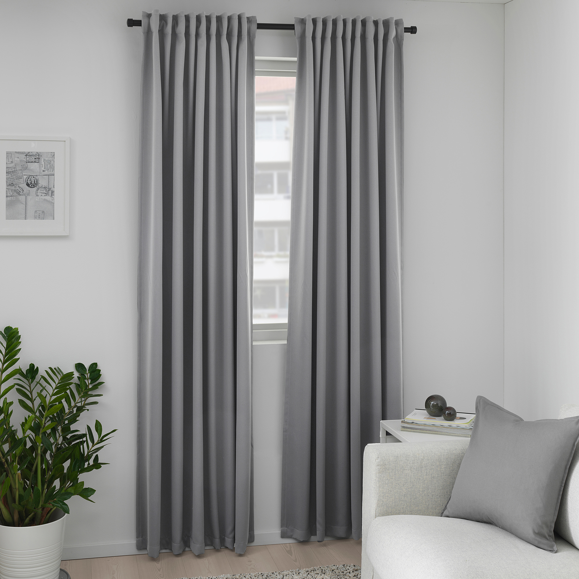 MAJGULL block-out curtains, 1 pair