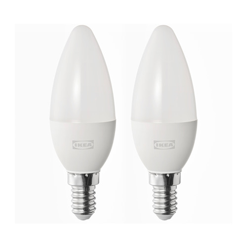 SOLHETTA - LED燈泡 E14 470流明, 燭形/乳白色 | IKEA 線上購物 - PE818349_S4