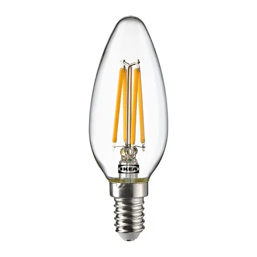 SOLHETTA - LED燈泡 E14 250流明, 燭形/透明色 | IKEA 線上購物 - PE818356_S4