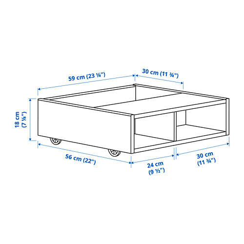 FREDVANG - 床底儲物/床邊桌, 白色 | IKEA 線上購物 - PE818468_S4