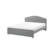 HAUGA - 雙人加大軟墊式床框, 灰色, 附床底板條 | IKEA 線上購物 - PE764315_S2 
