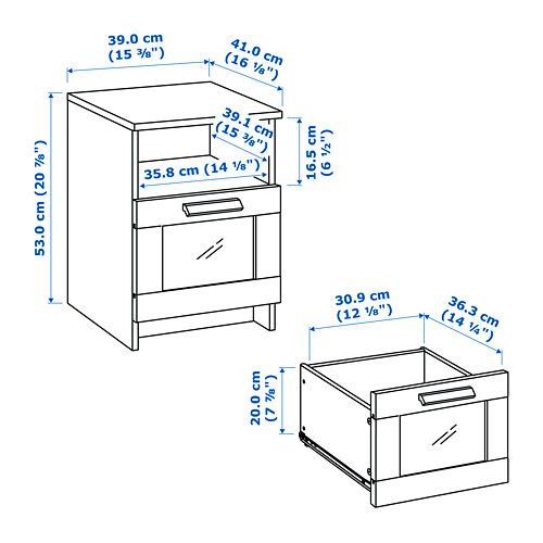 BRIMNES bedroom furniture, set of 3