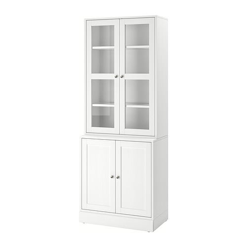 HAVSTA - storage combination w glass-doors, white, 81x47x212 cm | IKEA Taiwan Online - PE934594_S4