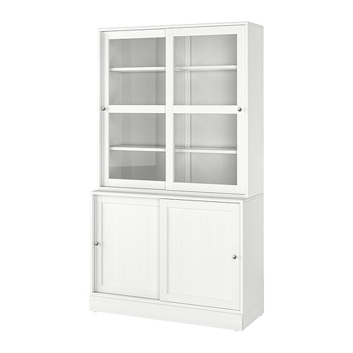 HAVSTA - storage comb w sliding glass doors, white, 121x47x212 cm | IKEA Taiwan Online - PE934559_S4