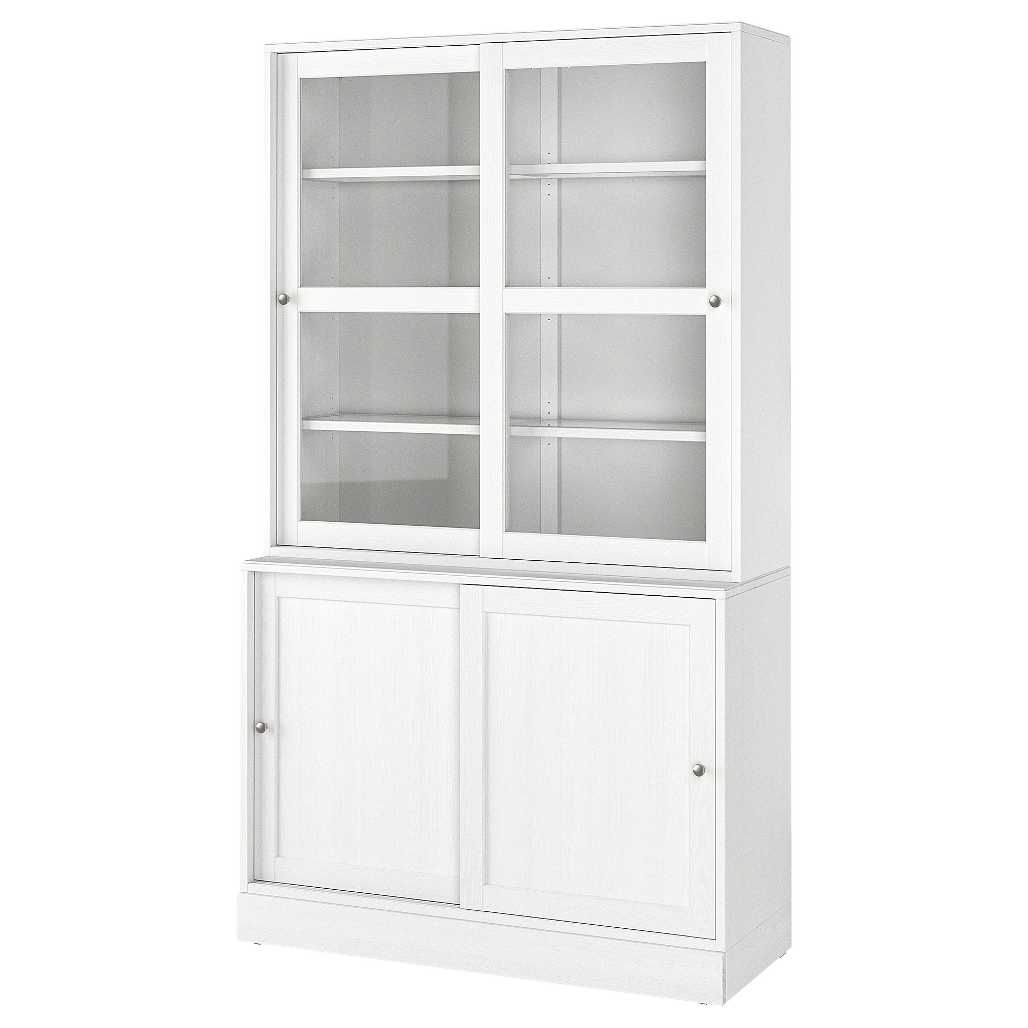 HAVSTA storage comb w sliding glass doors