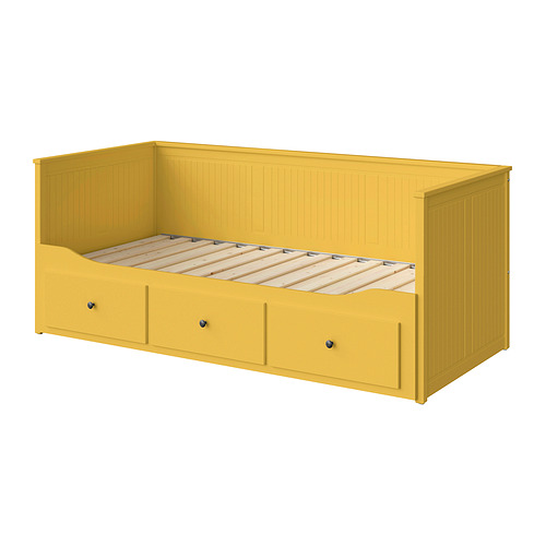 HEMNES - day-bed frame with 3 drawers, yellow, 80x200 cm | IKEA Taiwan Online - PE965186_S4