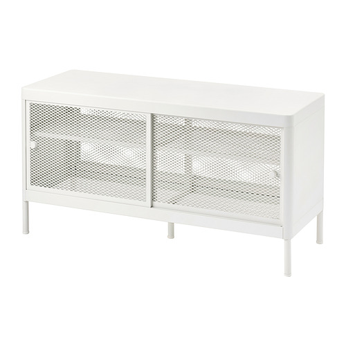 MACKAPÄR storage bench with sliding doors