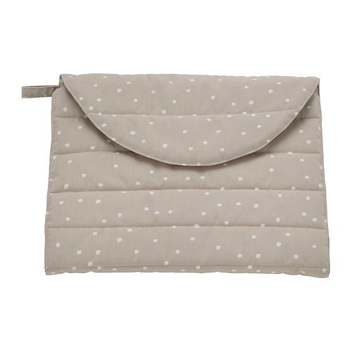 LEN - babycare mat, beige/dot pattern foldable, 70x35 cm | IKEA Taiwan Online - E1003855_S4