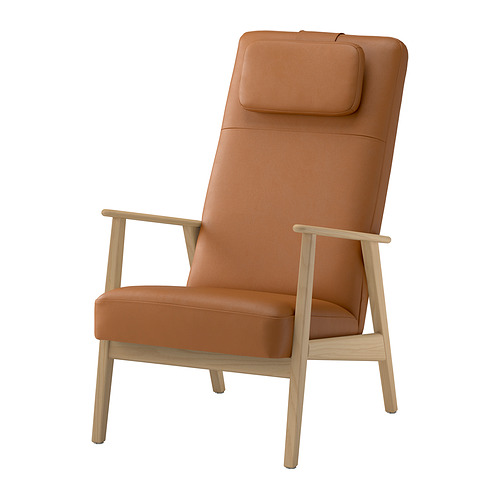 EKENÄSET - high-back armchair, oak effect/Grann/Bomstad golden-brown | IKEA Taiwan Online - E1003883_S4