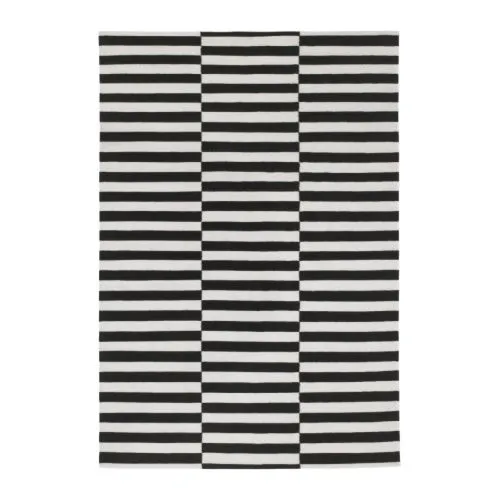 STOCKHOLM - 平織地毯, 手工製/條紋 黑色/淺乳白色, 170x240 公分 | IKEA 線上購物 - PE161531_S4