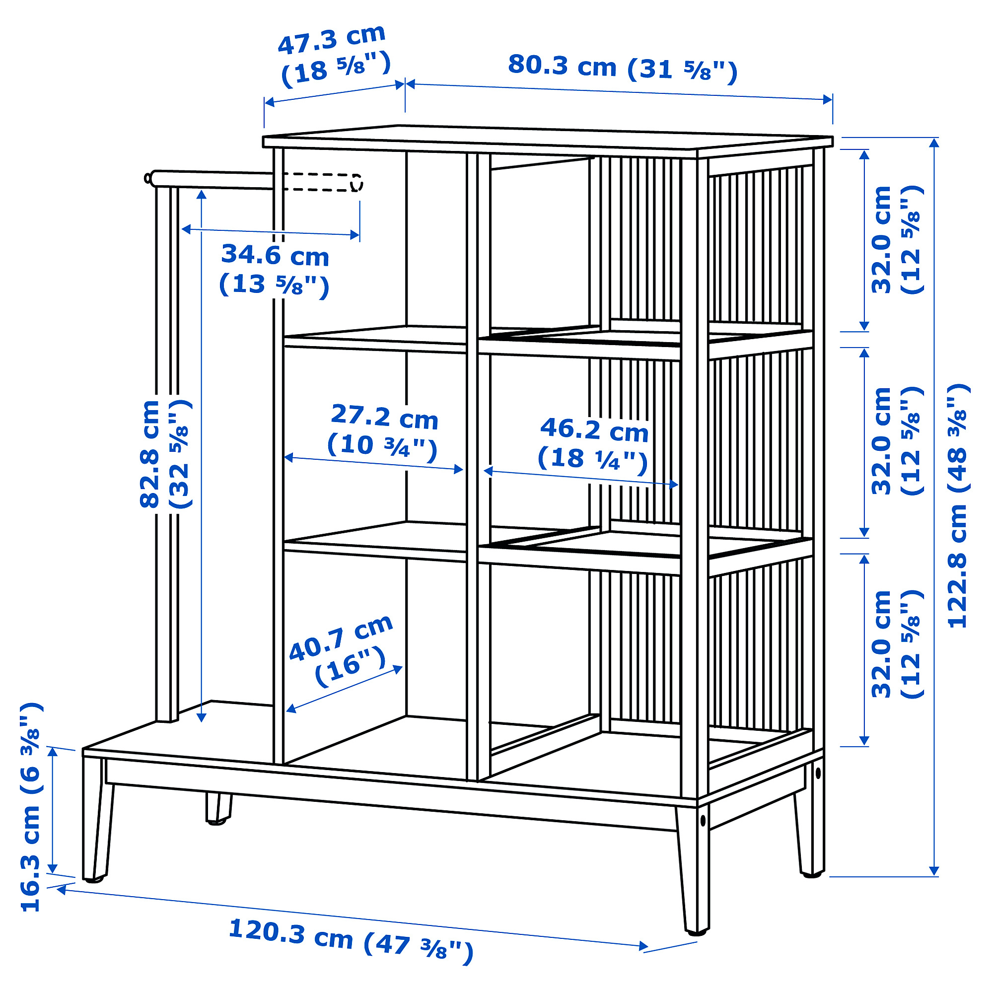 NORDKISA open wardrobe with sliding door