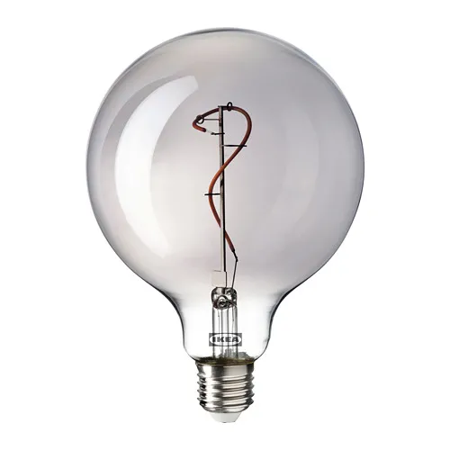 MOLNART - LED燈泡 E27 140流明, 球形 灰色/透明玻璃, 125 公厘 | IKEA 線上購物 - PE818597_S4