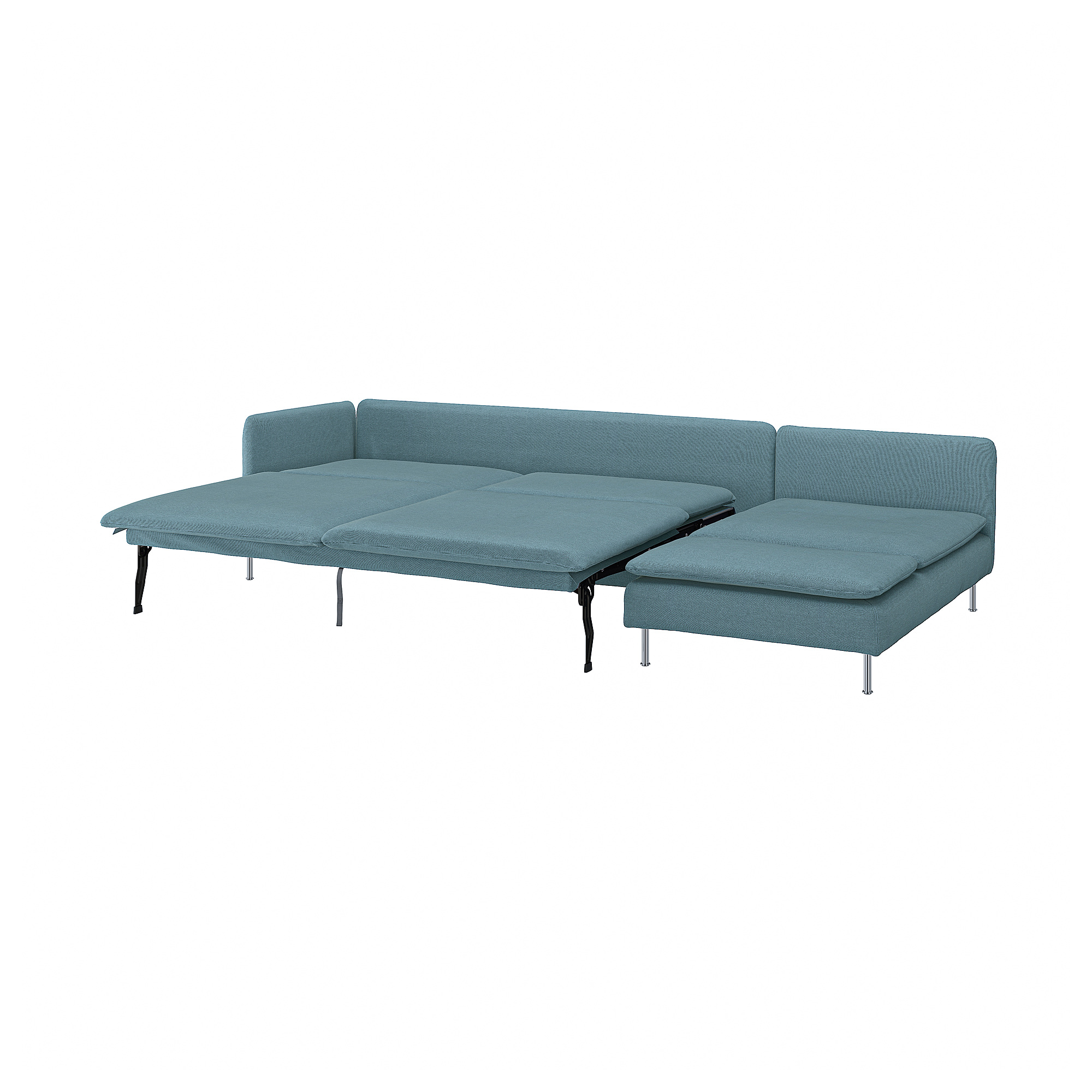 SÖDERHAMN - 4-seat sofa-bed, with chaise longue with open end