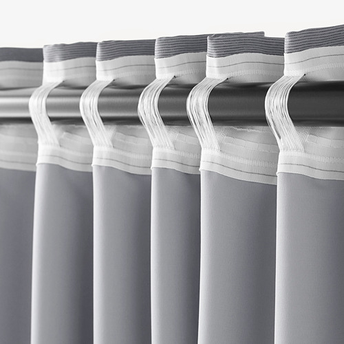 MARJUN - 遮光窗簾 2件裝, 灰色 | IKEA 線上購物 - PE569444_S4