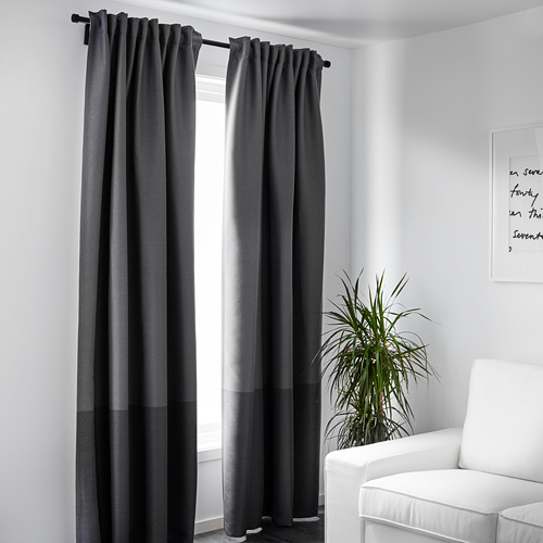 MARJUN - 遮光窗簾 2件裝, 灰色 | IKEA 線上購物 - PE569593_S4