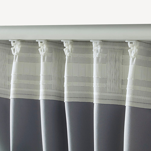 MARJUN - 遮光窗簾 2件裝, 灰色 | IKEA 線上購物 - PE569724_S4