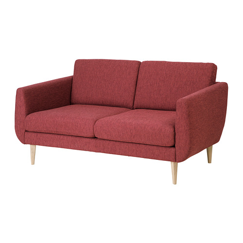 SMEDSTORP - 2-seat sofa, Lejde/red/brown birch | IKEA Taiwan Online - PE818624_S4