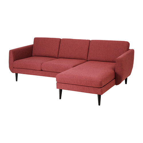 SMEDSTORP - 3-seat sofa with chaise longue, Lejde red/brown/black | IKEA Taiwan Online - PE818639_S4