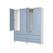 PLATSA wardrobe with 4 doors+6 drawers