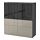 BESTÅ - 玻璃門櫃組合, 黑棕色/Selsviken 高亮面/米色透明玻璃 | IKEA 線上購物 - PE559565_S1