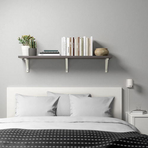 BERGSHULT/SANDSHULT - wall shelf, dark grey/white stained aspen | IKEA Taiwan Online - PE764221_S4