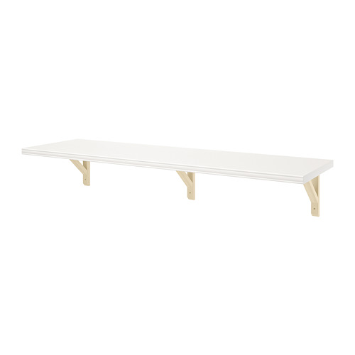 BERGSHULT/SANDSHULT - wall shelf, white/aspen, 120x30 cm | IKEA Taiwan Online - PE764224_S4