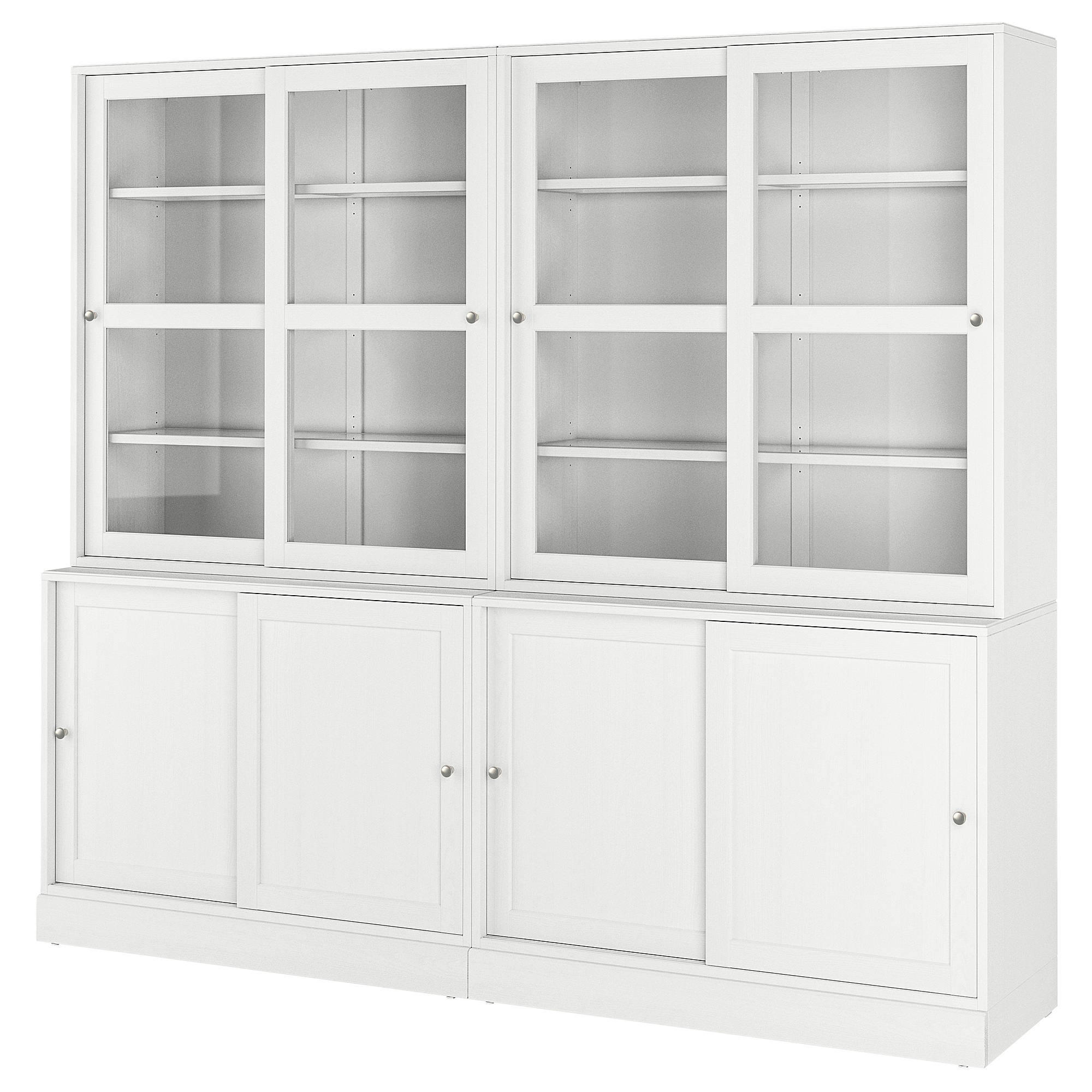 HAVSTA storage comb w sliding glass doors