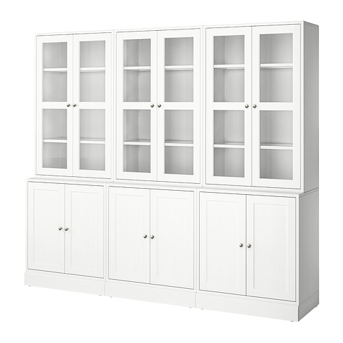 HAVSTA - storage combination w glass-doors, white, 243x47x212 cm | IKEA Taiwan Online - PE934584_S4