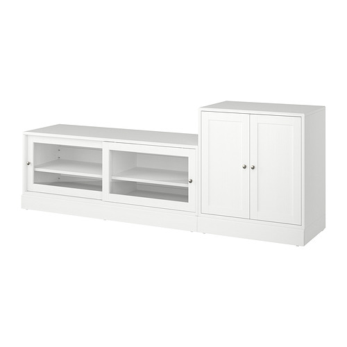 HAVSTA - TV storage combination, white, 241x47x89 cm | IKEA Taiwan Online - PE934583_S4