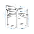NÄMMARÖ table+6 chairs w armrests, outdoor