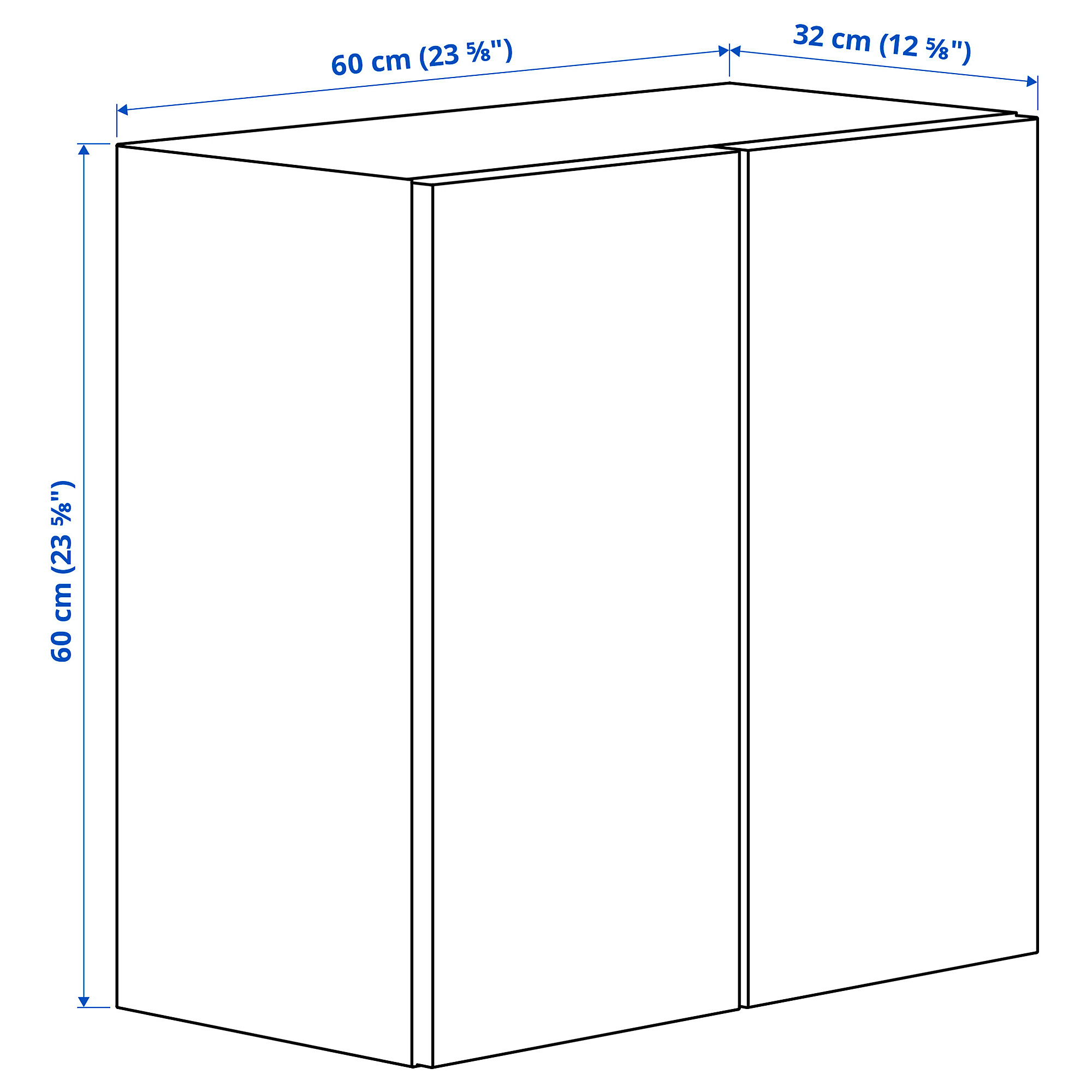 LASTARE wall mounted frame with doors