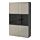 BESTÅ - 玻璃門櫃組合, 黑棕色/Selsviken 高亮面/米色透明玻璃 | IKEA 線上購物 - PE559567_S1