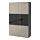 BESTÅ - 玻璃門櫃組合, 黑棕色/Selsviken 高亮面/米色 煙燻色玻璃 | IKEA 線上購物 - PE559566_S1
