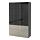 BESTÅ - 玻璃門櫃組合, 黑棕色/Selsviken 高亮面/米色 煙燻色玻璃 | IKEA 線上購物 - PE559571_S1