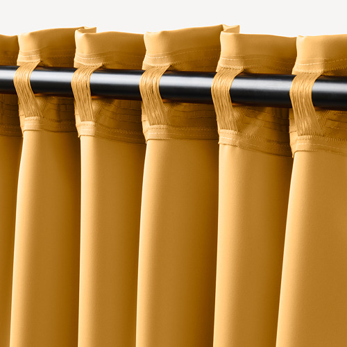MAJGULL - 部分遮光窗簾 2件裝, 黃色 | IKEA 線上購物 - PE676150_S4