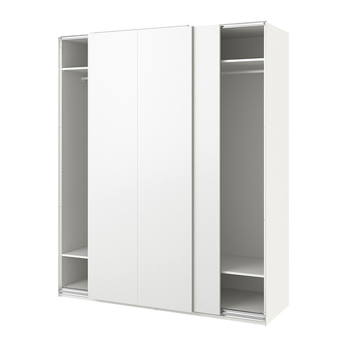 PAX/HASVIK - 衣櫃/衣櫥, 白色/白色, 200x66x236 公分 | IKEA 線上購物 - PE900084_S4
