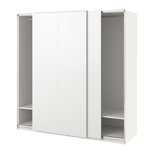 PAX/HASVIK - 衣櫃/衣櫥, 白色/白色, 200x66x201 公分 | IKEA 線上購物 - PE900083_S4