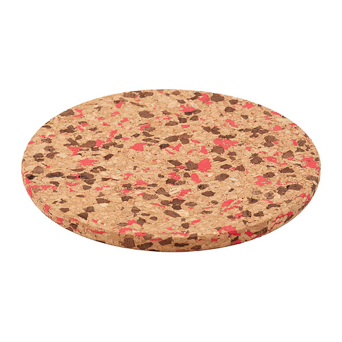 HEAT - 隔熱墊，軟木 具圖案/亮紅色，19 公分 | IKEA 線上購物 - E1004055_S4