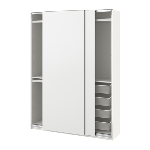 PAX/HASVIK - 衣櫃/衣櫥組合, 白色/白色, 150x43x201 公分 | IKEA 線上購物 - PE900094_S4