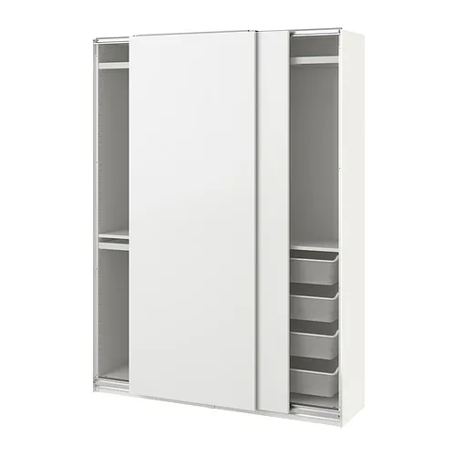 PAX/HASVIK - 衣櫃/衣櫥組合, 白色/白色, 150x43x201 公分 | IKEA 線上購物 - PE900094_S4