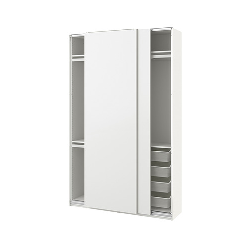 PAX/HASVIK - wardrobe combination, white/white, 150x43x236 cm | IKEA Taiwan Online - PE900093_S4