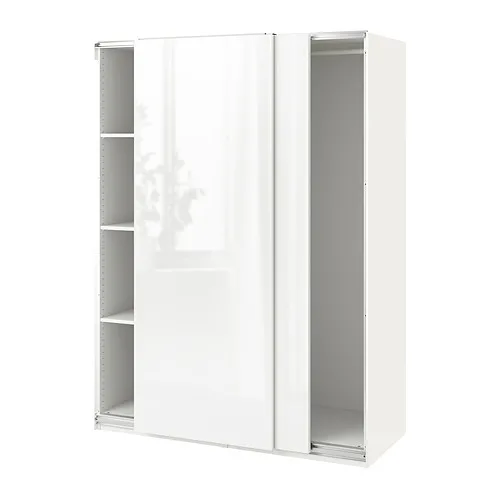 PAX/HASVIK - 衣櫃/衣櫥, 白色/高亮面 白色, 150x66x201 公分 | IKEA 線上購物 - PE900096_S4