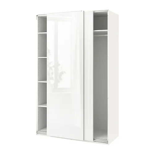 PAX/HASVIK - 衣櫃/衣櫥, 白色/高亮面 白色, 150x66x236 公分 | IKEA 線上購物 - PE900095_S4