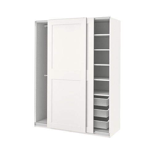 PAX/GRIMO - 衣櫃/衣櫥, 白色/白色, 150x66x201 公分 | IKEA 線上購物 - PE900108_S4