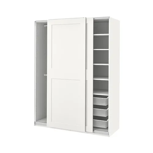 PAX/GRIMO - 衣櫃/衣櫥, 白色/白色, 150x66x201 公分 | IKEA 線上購物 - PE900108_S4